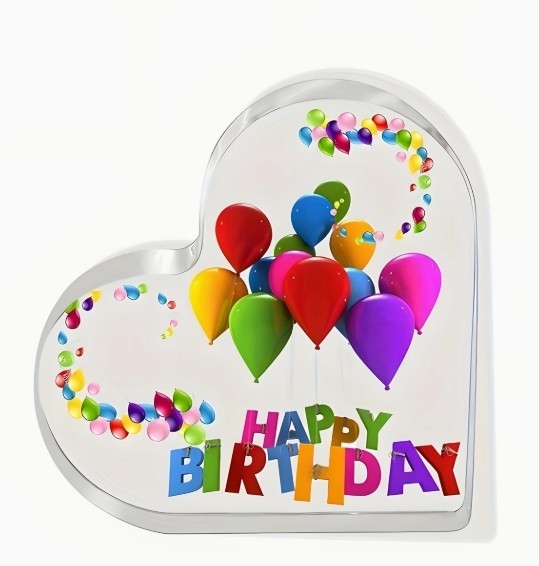 Heart-Shaped Acrylic Birthday Decoration