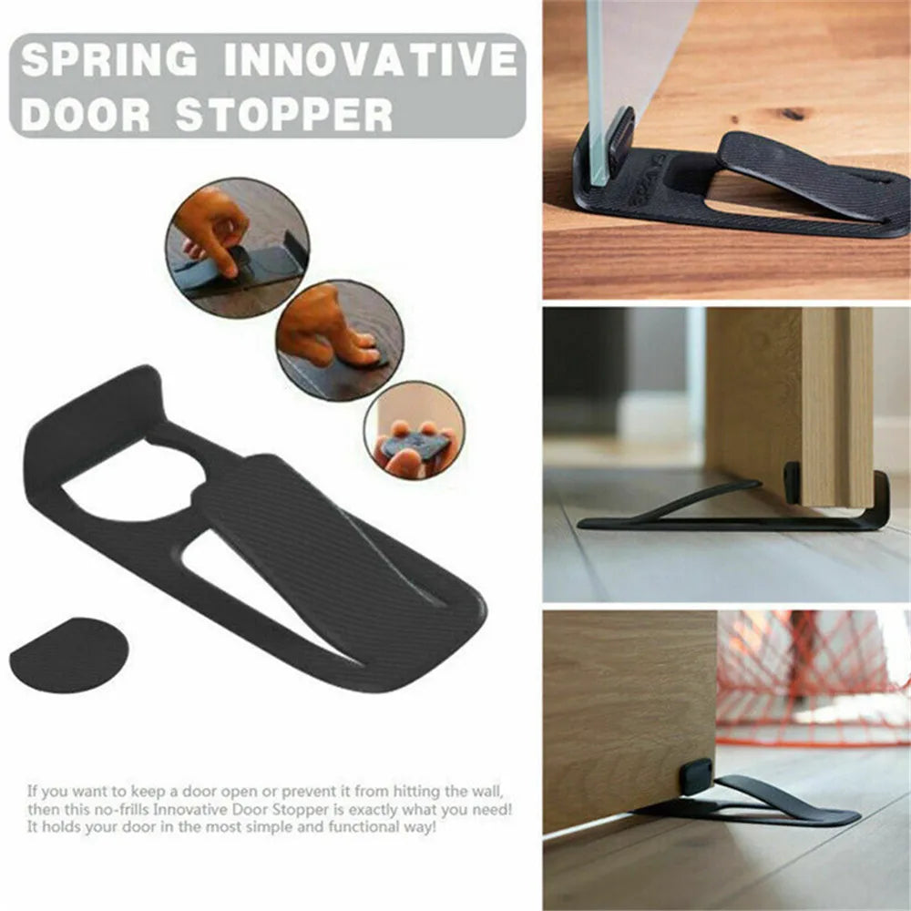 Multi-Functional Door Stopper Safety Protector - Innovative Wedge-Shaped Holder for Secure Floor Door Stopping