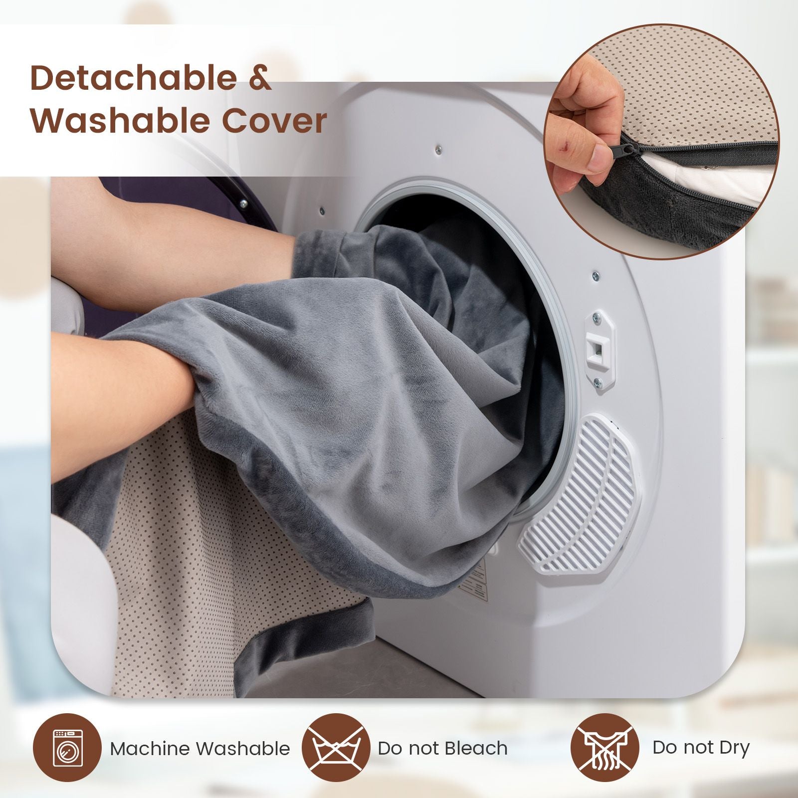 Premium Memory Foam Large Dog Bed with Removable Cover