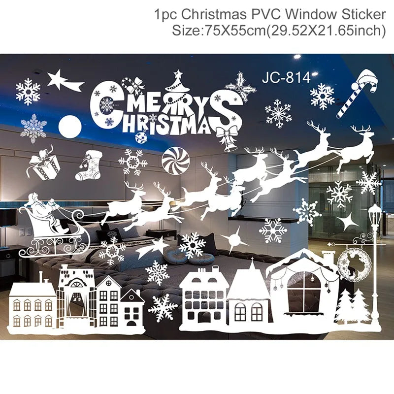 Festive Christmas Window Stickers - Merry Christmas Decor the Perfect Xmas and Holiday Gifts!