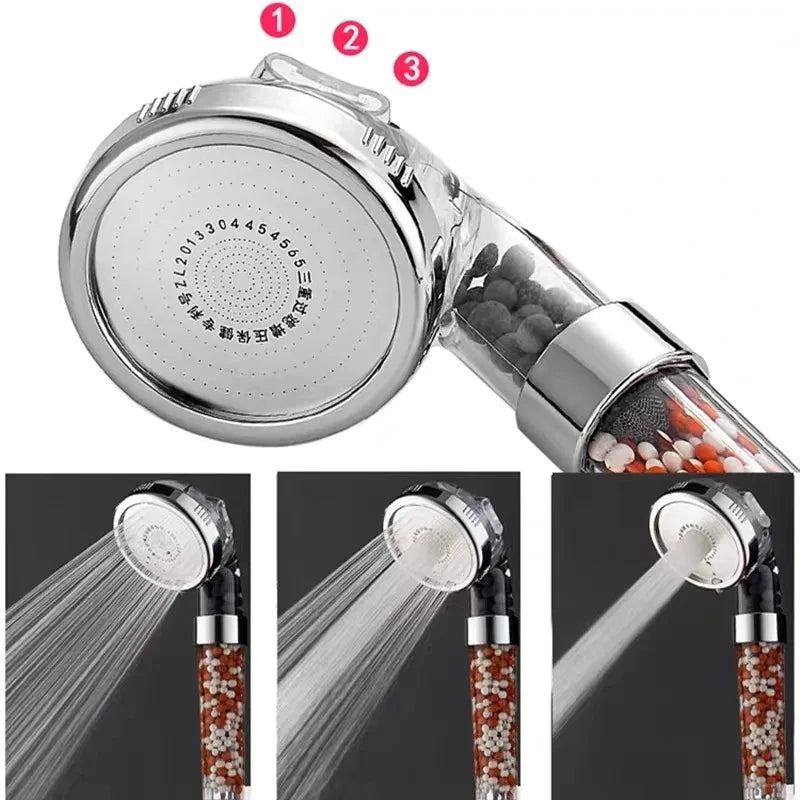 Upgrade Your Shower Experience: 3-in-1 High Pressure Handheld Rainfall Shower Head