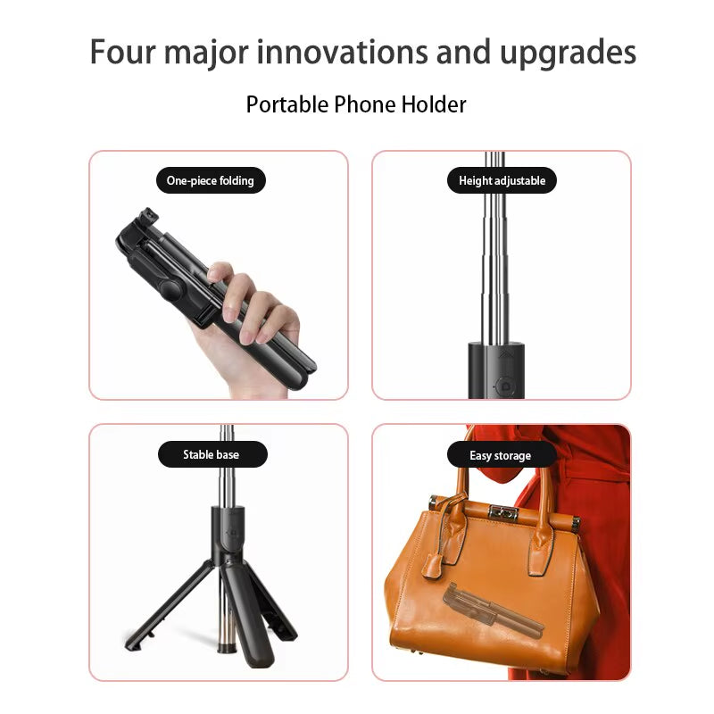 Bluetooth Selfie Stick & Mini Tripod - Extendable Monopod with Remote Shutter 