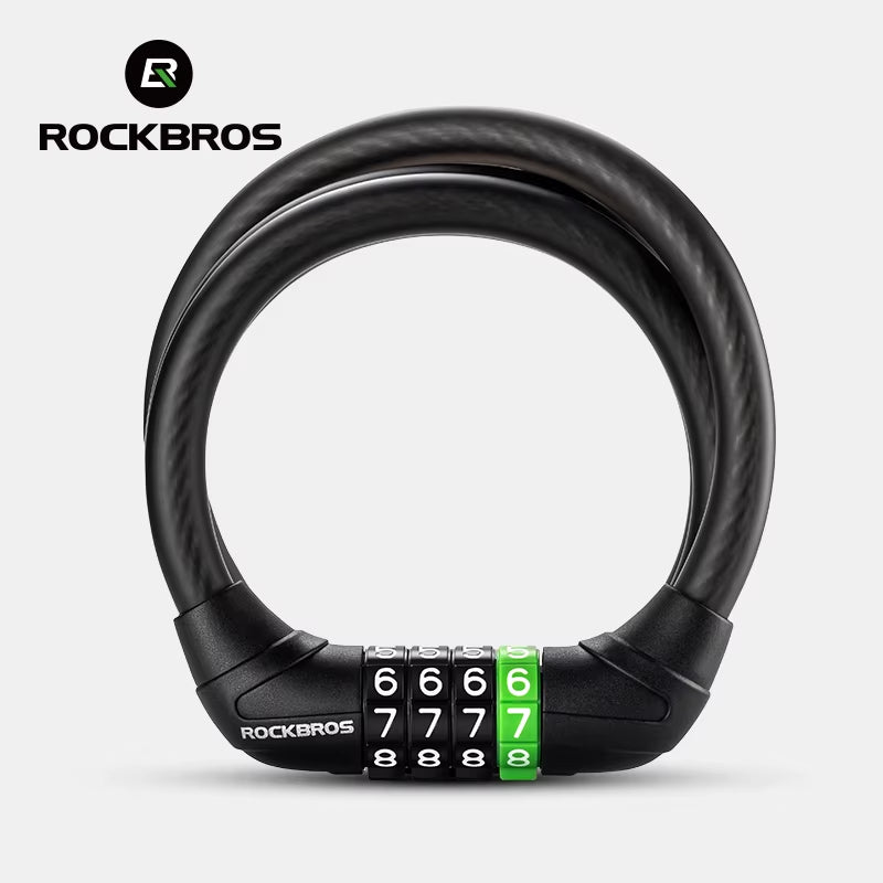 Bike Cable Lock MTB Road Bicycle Anti-Theft Password Lock PVC Steel Cable Lock for Motorcycle Scooter Bike Accessories