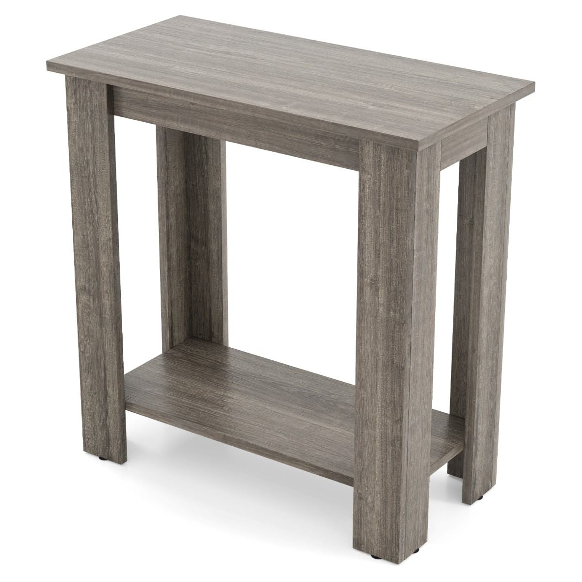 Stylish 2-Tier End Table with Storage Shelf for Small Spaces