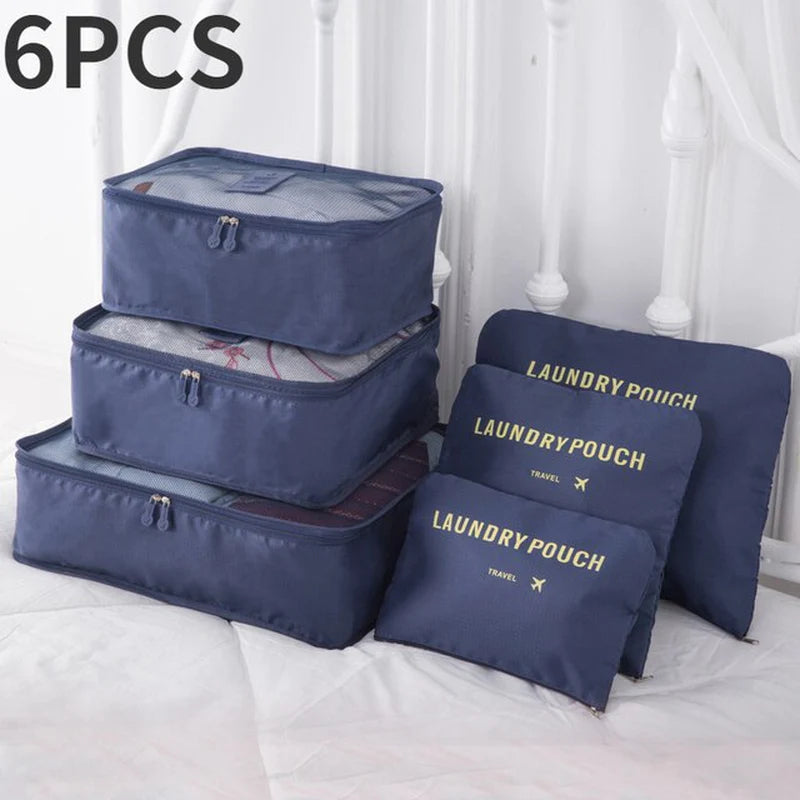 6/7 Pieces Set Travel or Storage Bags - Waterproof Travel Luggage Organizer