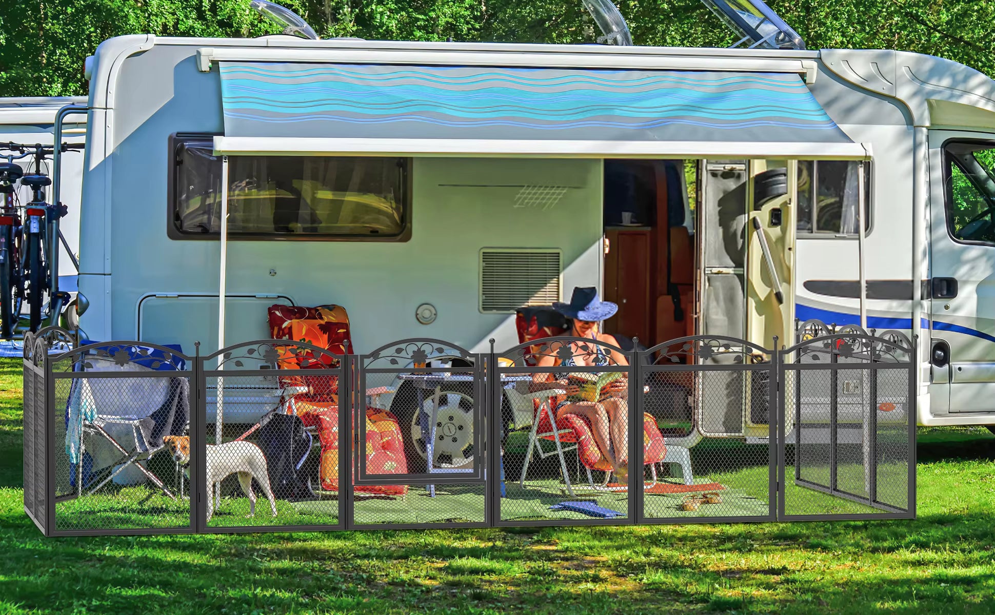 Detachable 8-Panel Dog Playpen with Waterproof Pad - Perfect Exercise Kennel for Puppies and Dogs