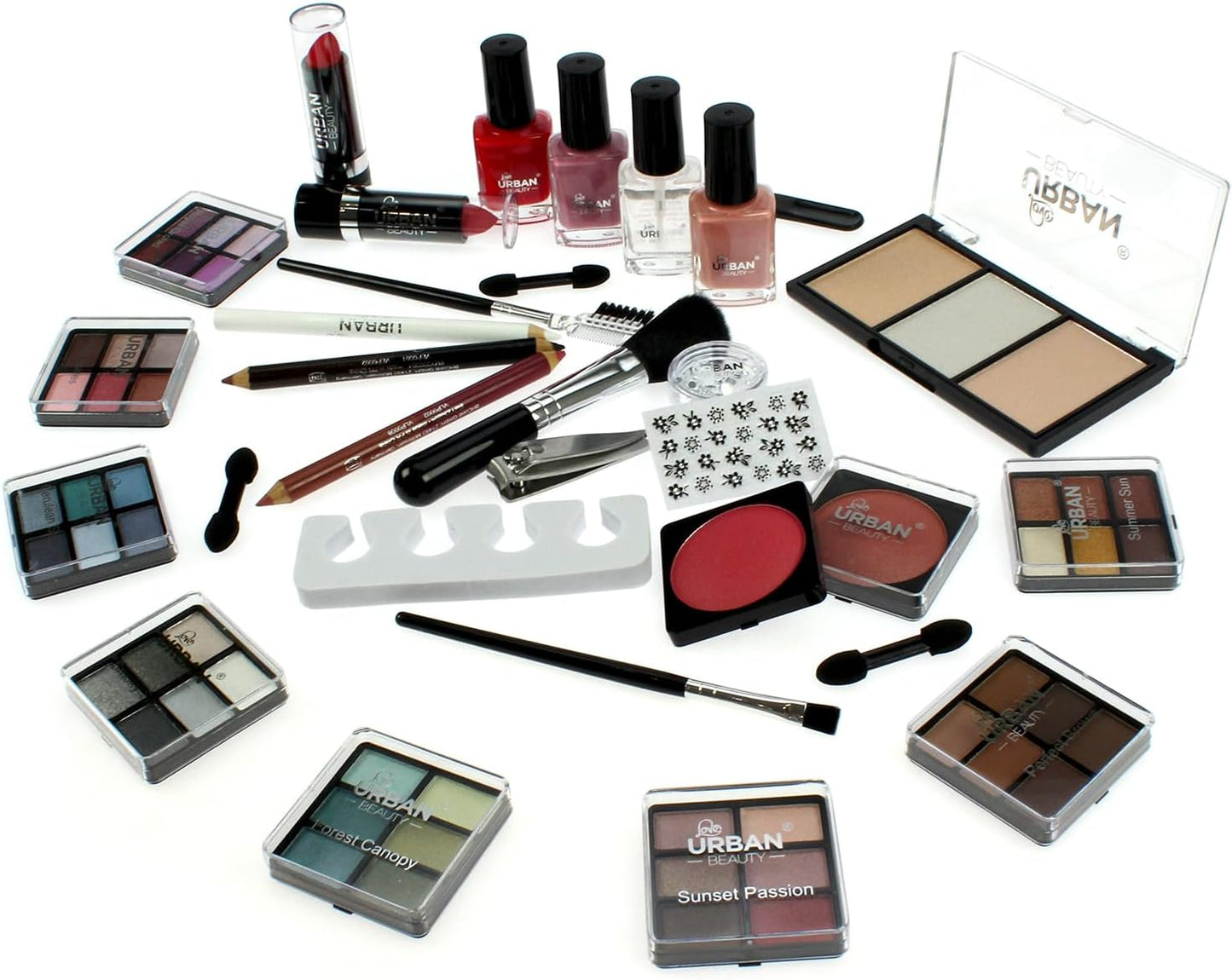 Urban Beauty Divine Vegan French Manicure Makeup Collection – 76-Piece Ultimate Vanity Set