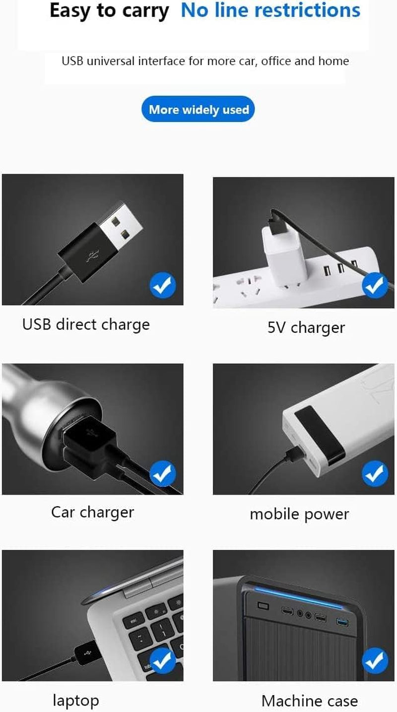 Universal 360° USB Car Fan - Adjustable Speed, Low Noise, Perfect for Vehicles & Home Use!