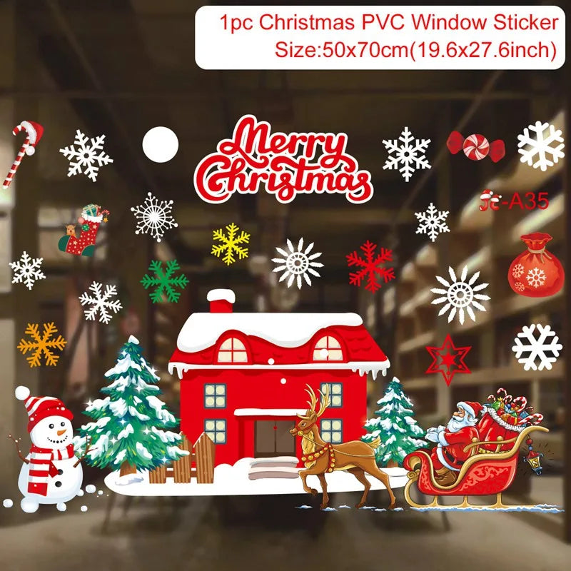 Festive Christmas Window Stickers - Merry Christmas Decor the Perfect Xmas and Holiday Gifts!
