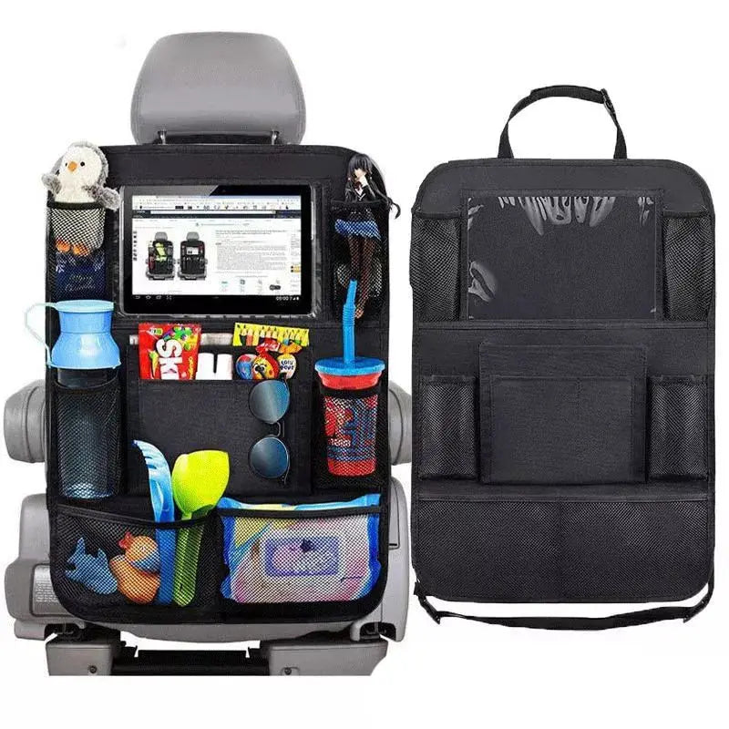 Ultimate Car Back Seat Organizer with Touch Screen Tablet Holder - Perfect Travel Companion!