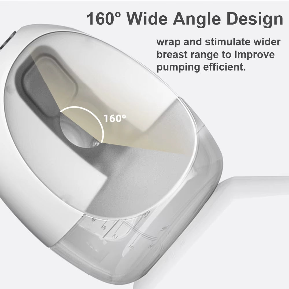 Portable Hands-Free Electric Breast Pump with LED Screen - 4 Modes, 9 Suction Levels, Low Noise