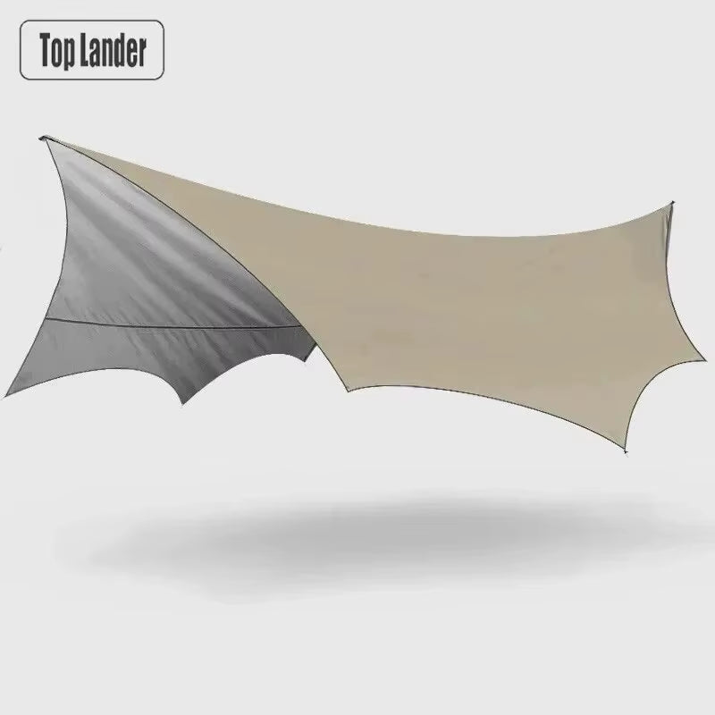 5.1X5.1M Large Camping Tarp Waterproof Octagon Butterfly Outdoor Sun Shelter Awning Tent Shade Sunshade Beach Tourist Canopy