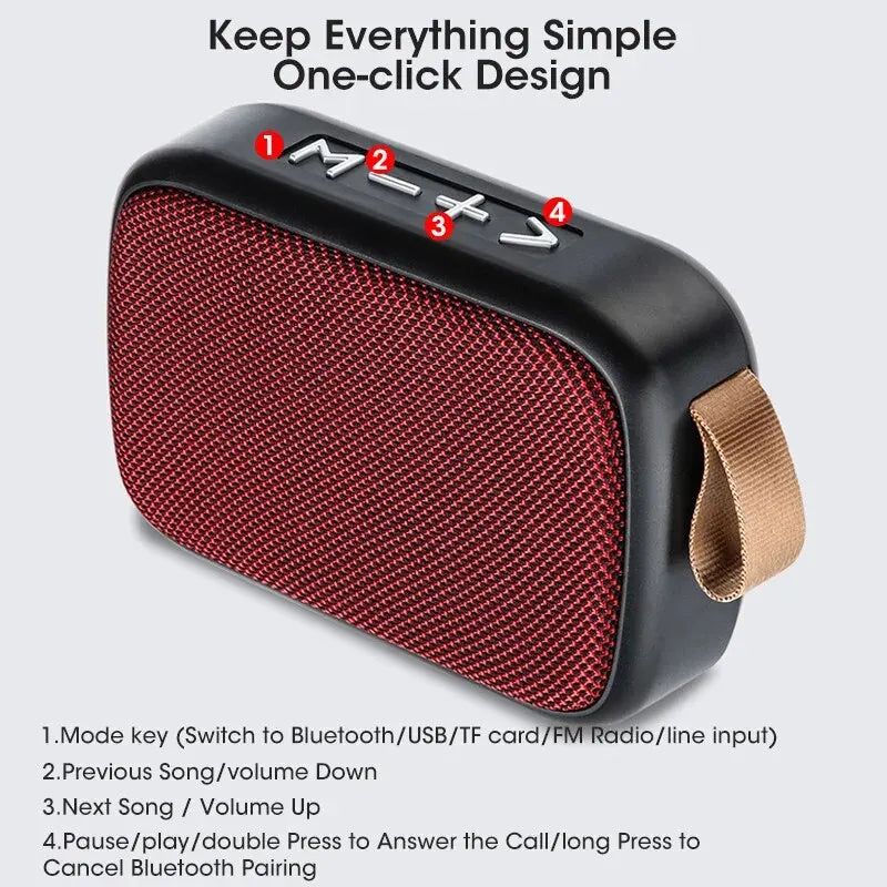 Portable Wireless Outdoor Subwoofer Mini Speaker - Perfect for Home and Travel!