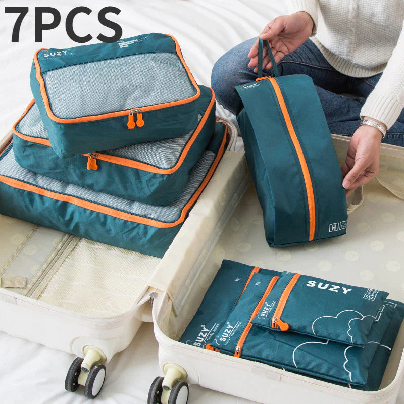 6/7 Pieces Set Travel or Storage Bags - Waterproof Travel Luggage Organizer