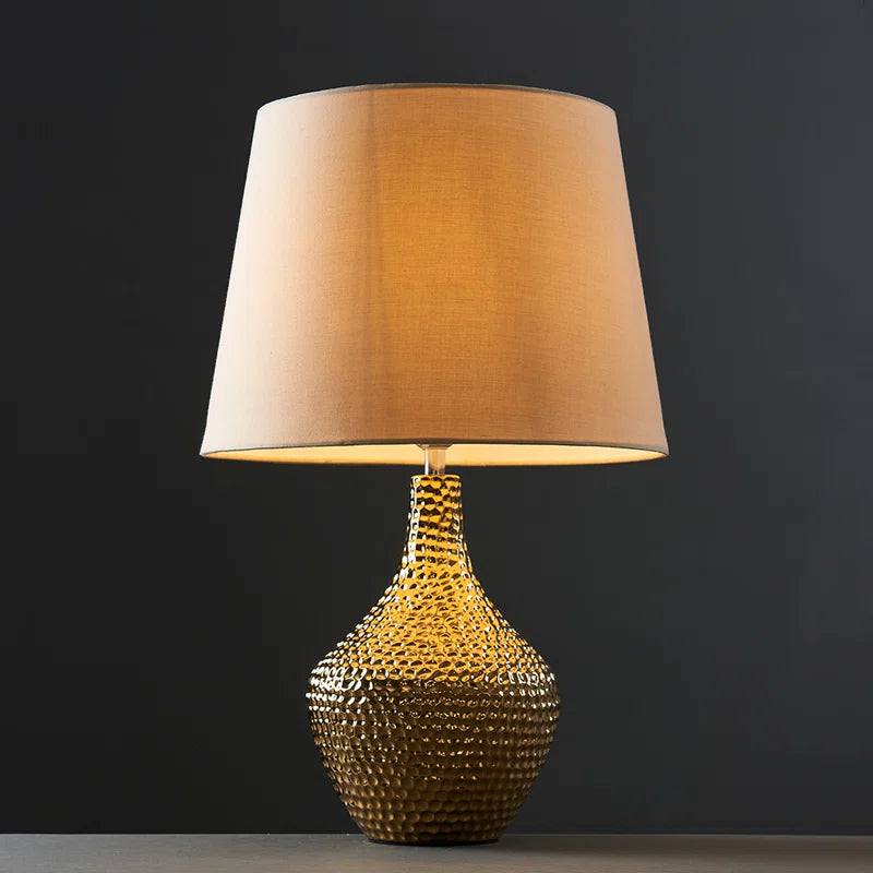 56Cm Gold Table Lamp Set x 2
