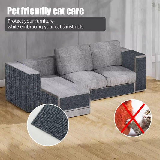 Trimmable Anti-Cat Scratch Mat - Self-Adhesive Furniture Protector for Couches, Sofas, and Walls