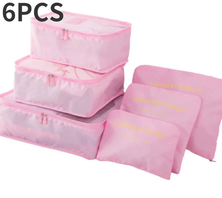 6/7 Pieces Set Travel or Storage Bags - Waterproof Travel Luggage Organizer