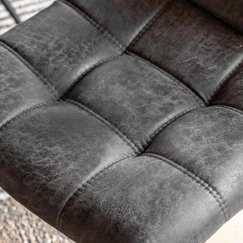 Darwin Grey Faux Leather Dining Chair, 2 Pack