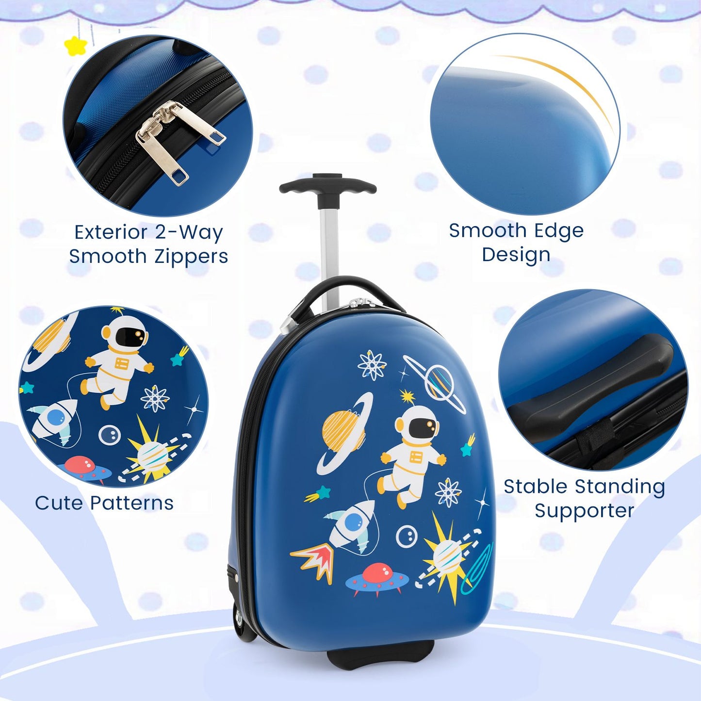 16 Inches Kids Carry-On Luggage with Wheels