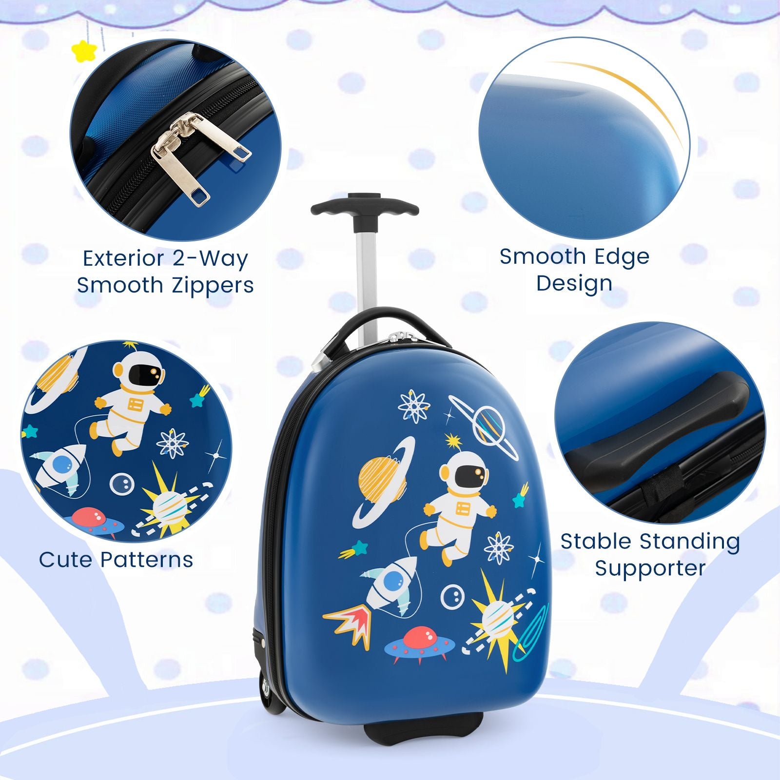 16 Inches Kids Carry-On Luggage with Wheels