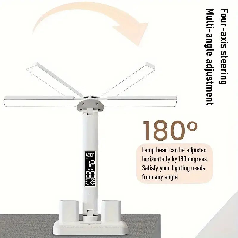 Double-Head Foldable LED Desk Lamp for your Home office, bedroom or study area
