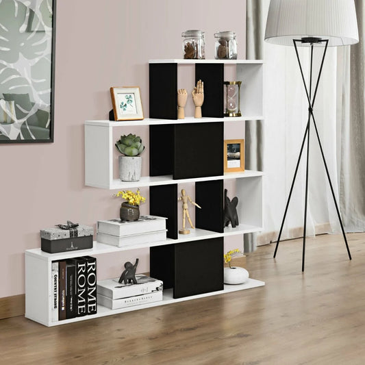 5-Tier Bookshelf for Display and Storage in Home and Office Environments