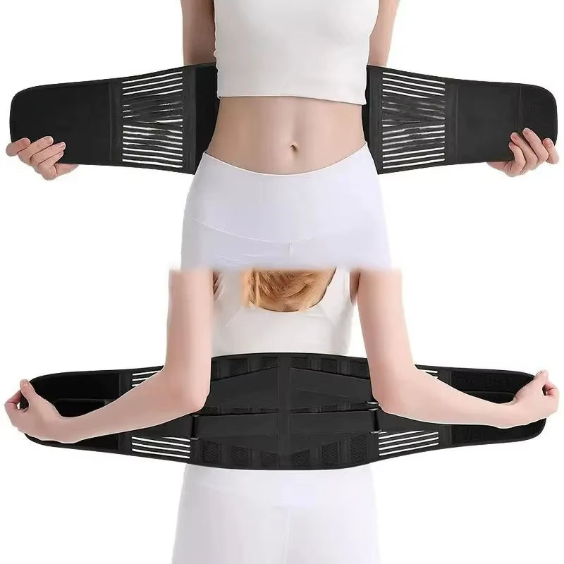 Adjustable Lower Back Brace - Breathable Lumbar Support Belt for Pain Relief and Spine Decompression
