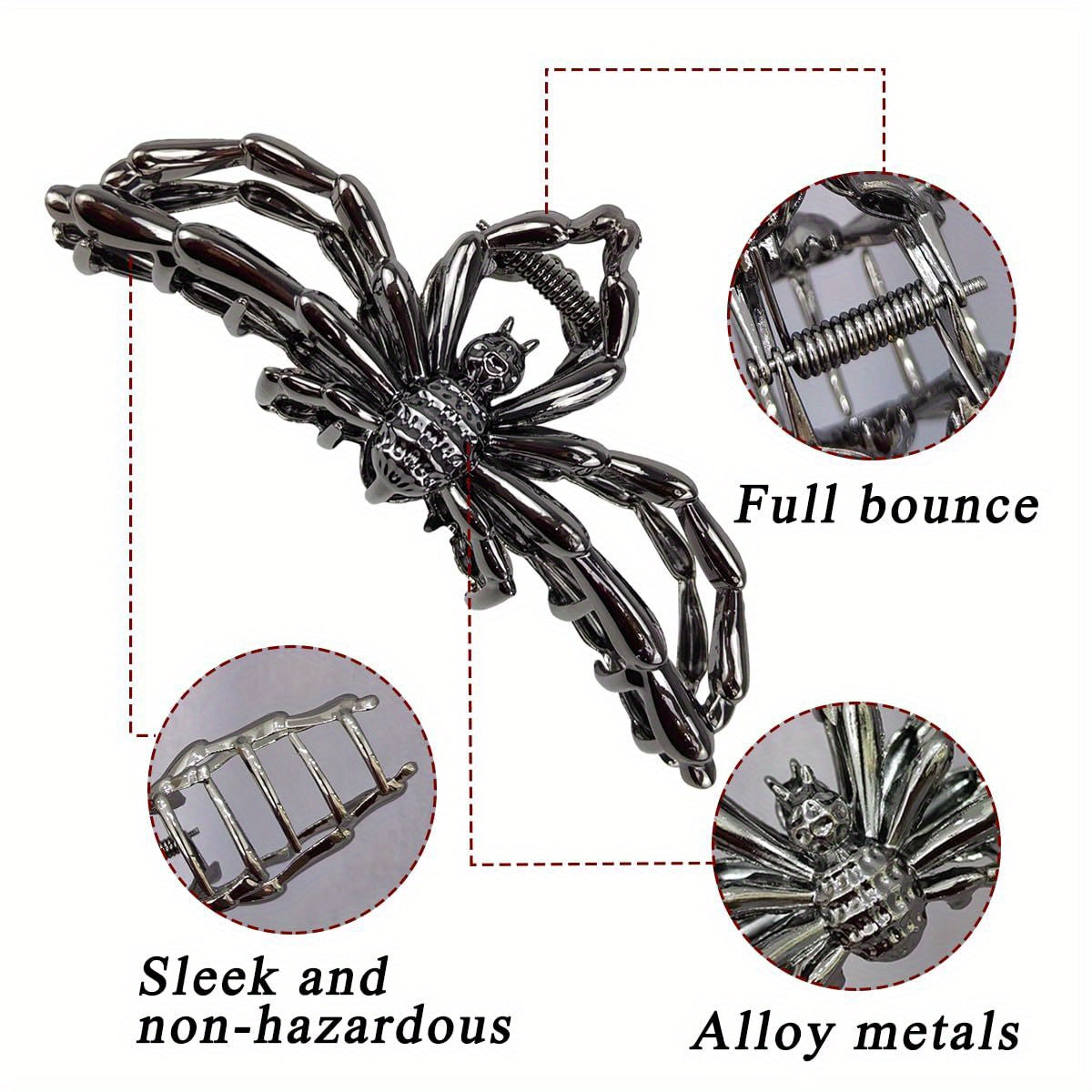 New Spider Hair Clip, for The Back Of The Head, Halloween Claw Clip