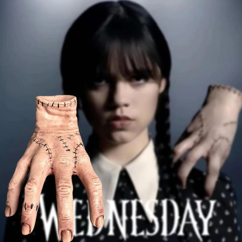 Wednesday Thing Hand Figurine and wig