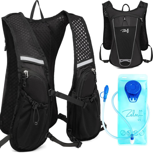 Hydration Backpack with 2L Reservoir - Lightweight Running Vest for Cycling and Biking for Men and Women
