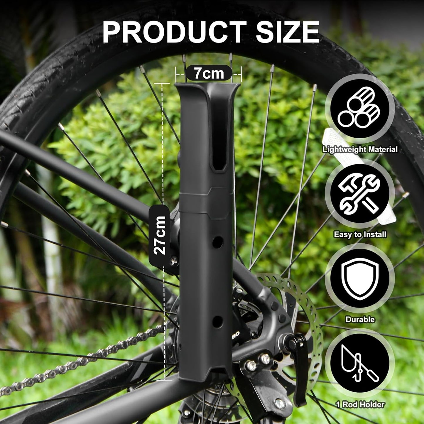 Adjustable Bicycle Fishing Rod Holder - Versatile Carrier for Fishing Poles