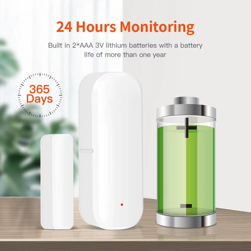 Smart WiFi Door & Window Sensor - Compatible with Alexa & Google Home for Ultimate Home Security