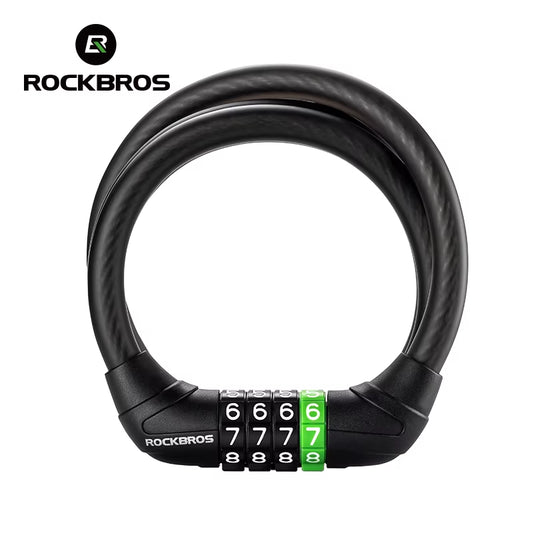 Bike Cable Lock MTB Road Bicycle Anti-Theft Password Lock PVC Steel Cable Lock for Motorcycle Scooter Bike Accessories
