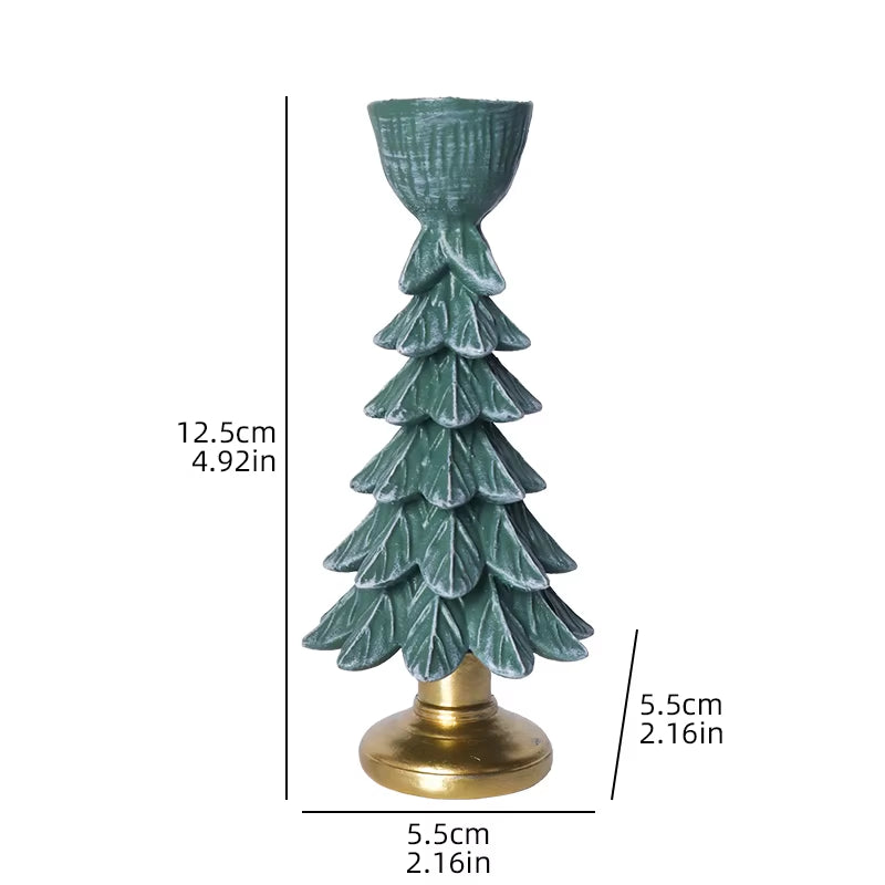 Christmas Tree Candle Holder, Creative Holiday Resin Craft, Christmas Atmosphere Decoration Ornament