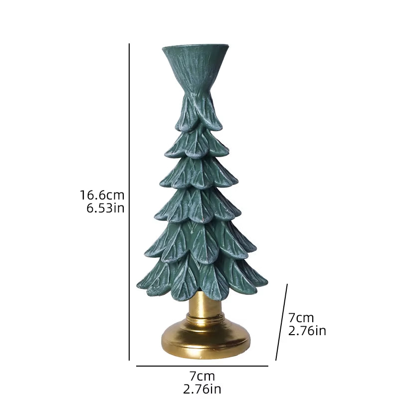 Christmas Tree Candle Holder, Creative Holiday Resin Craft, Christmas Atmosphere Decoration Ornament