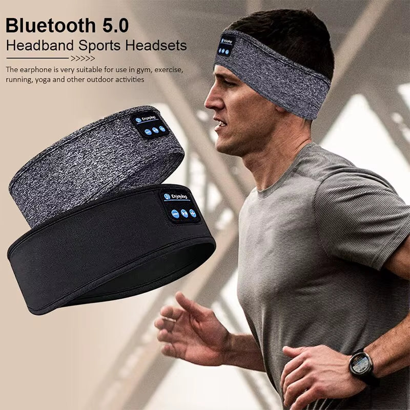 Wireless Bluetooth Sports Headband Earphones - Comfortable Music Eye Mask for Sleeping and Active Lifestyle