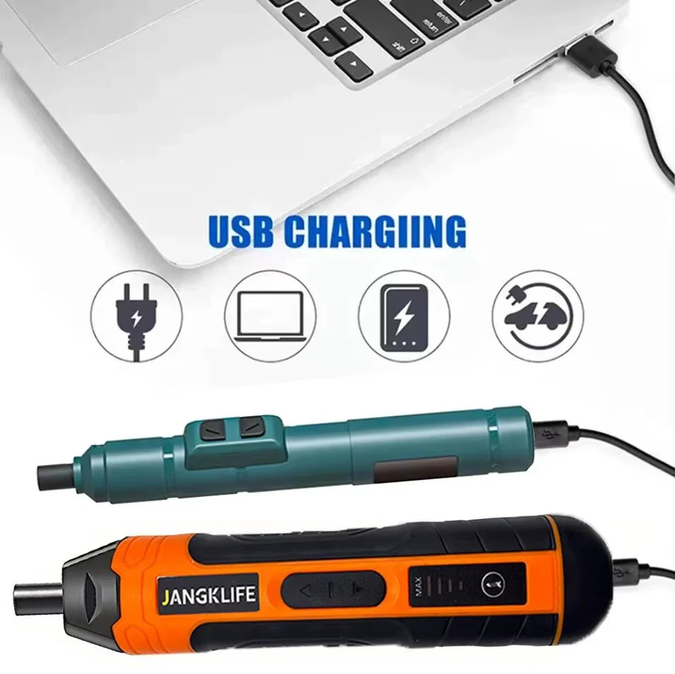 Rechargeable Cordless Electric Screwdriver with 1300mAh Lithium Battery - 3.6V Mini Drill Power Tool Set