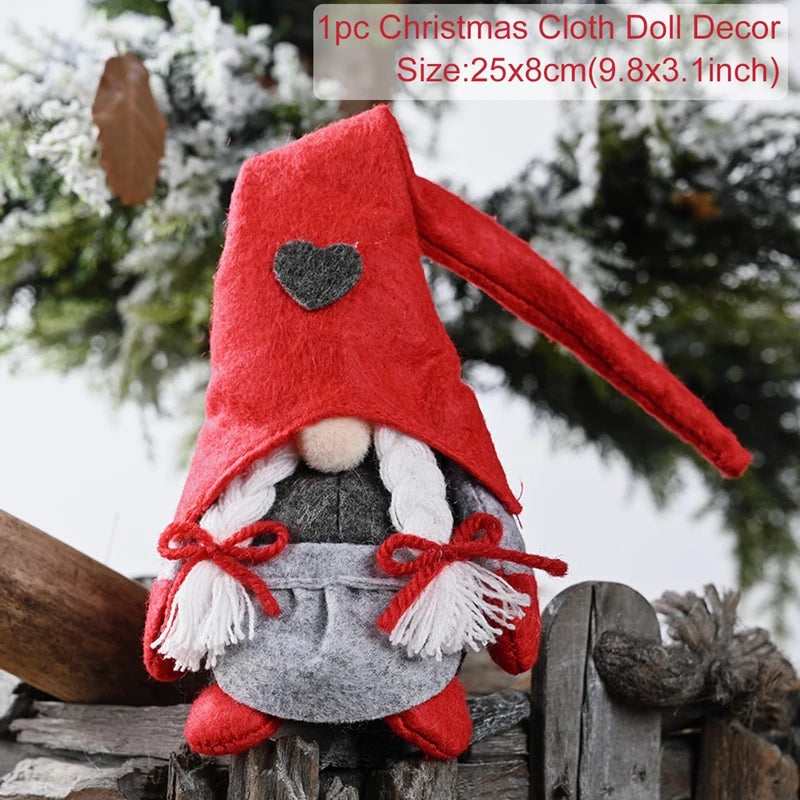 Festive Santa Claus Doll - Charming Christmas Table Decor & Elk Ornament for 2025 Holiday Celebrations - Perfect Navidad Gift for a Joyful New Year 2026!