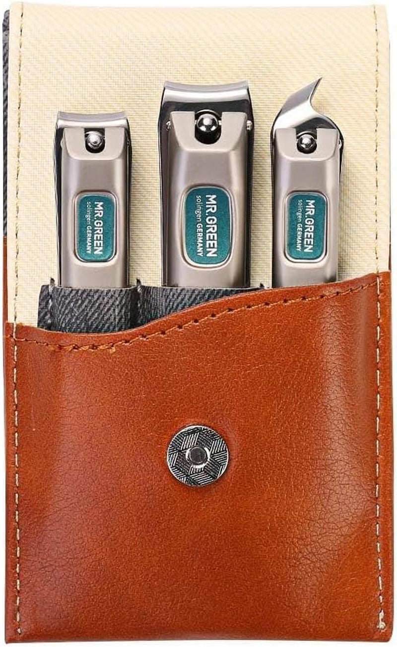 Premium Stainless Steel Nail Clippers Set - 3-Piece Manicure and Pedicure Kit for Men and Women