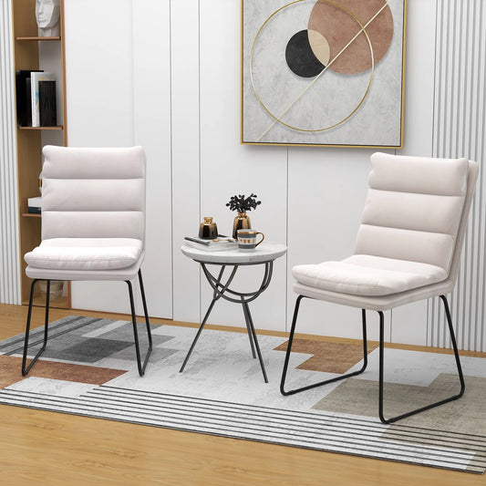 Upholstered Accent Leisure Chair with Durable Wood and Metal Frame
