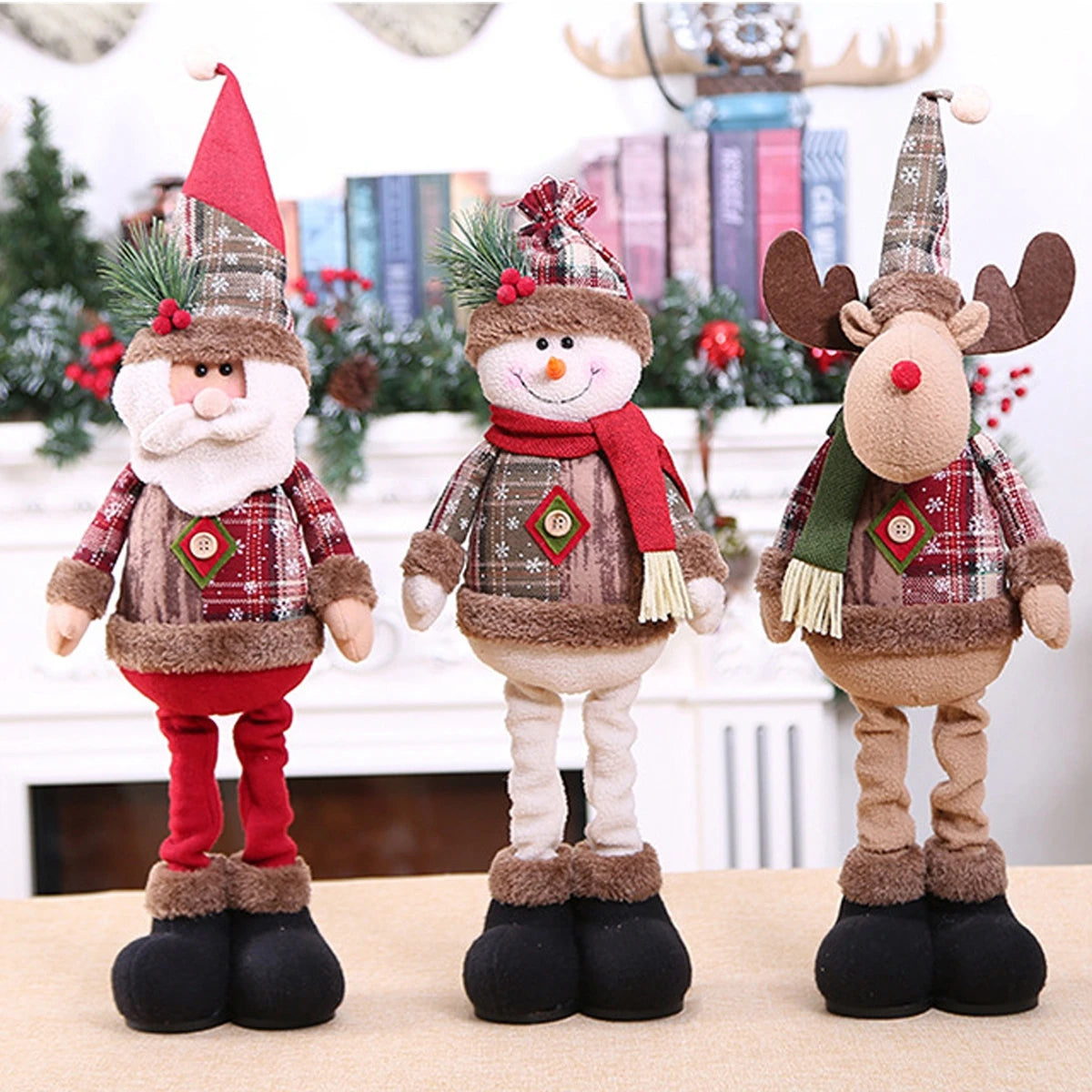 Festive Santa Claus Doll - Charming Christmas Table Decor & Elk Ornament for 2025 Holiday Celebrations - Perfect Navidad Gift for a Joyful New Year 2026!