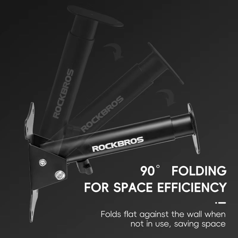 Adjustable Wall-Mount Bike Rack - Heavy-Duty Horizontal Hook for MTB and Road Bikes - Space-Saving Garage Solution