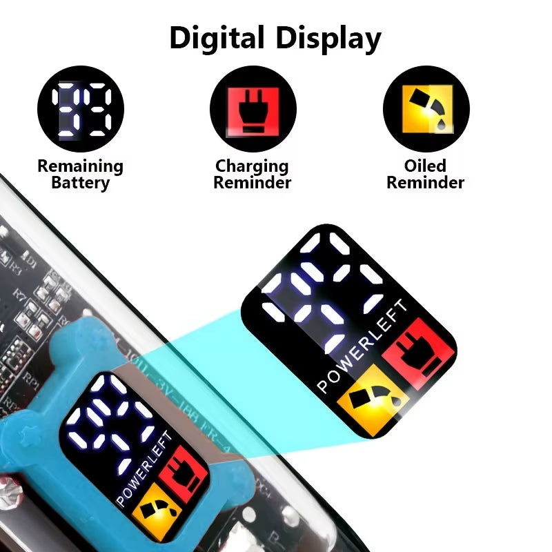 Professional Transparent Body Electric Hair Clipper - USB Rechargeable Trimmer for Men, Perfect Holiday Gift!