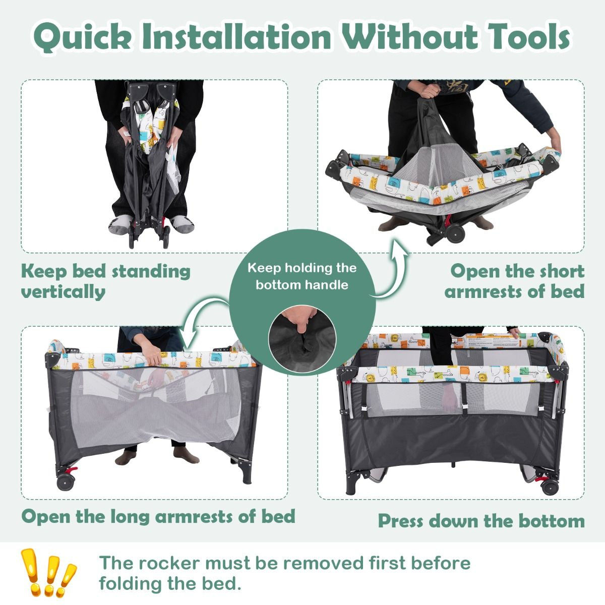 Versatile 5-in-1 Baby Bassinet & Bedside Sleeper with Nappy Changing Station and Fun Attached Toys