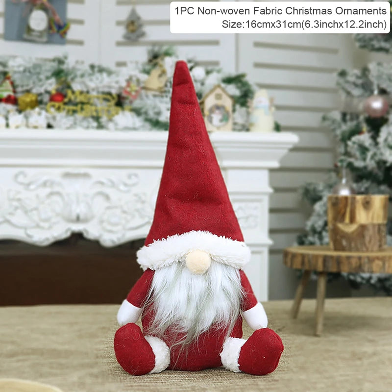 Festive Santa Claus Doll - Charming Christmas Table Decor & Elk Ornament for 2025 Holiday Celebrations - Perfect Navidad Gift for a Joyful New Year 2026!