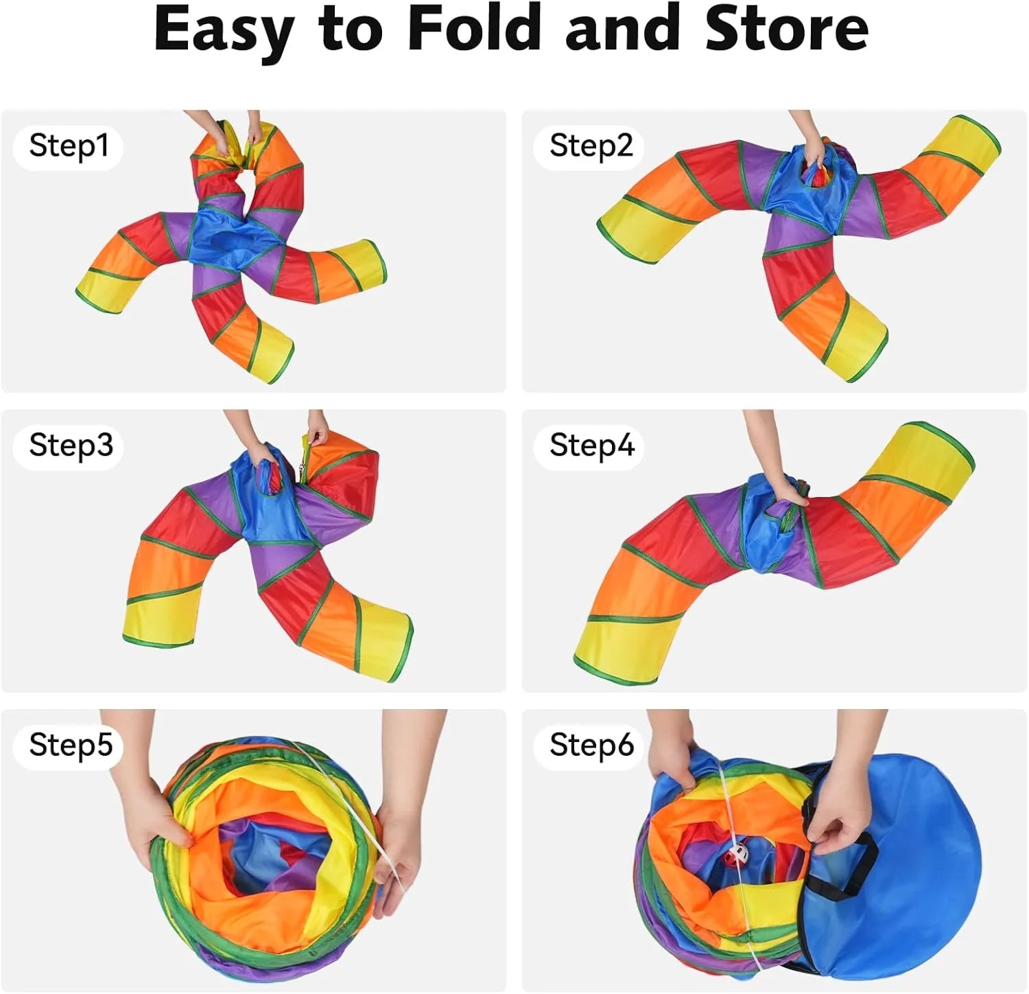Cat Tunnels for Indoor Cats, Pet Tube Toy with Play Ball and Toy Mouse