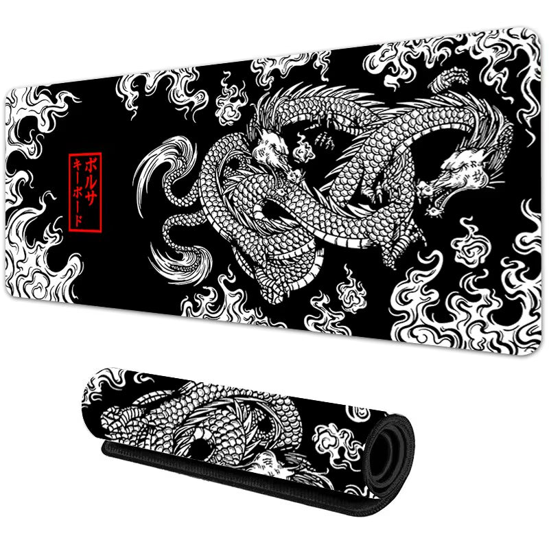 Japanese Dragon XXL Gaming Mousepad - Speed Desk Mat for Gamers