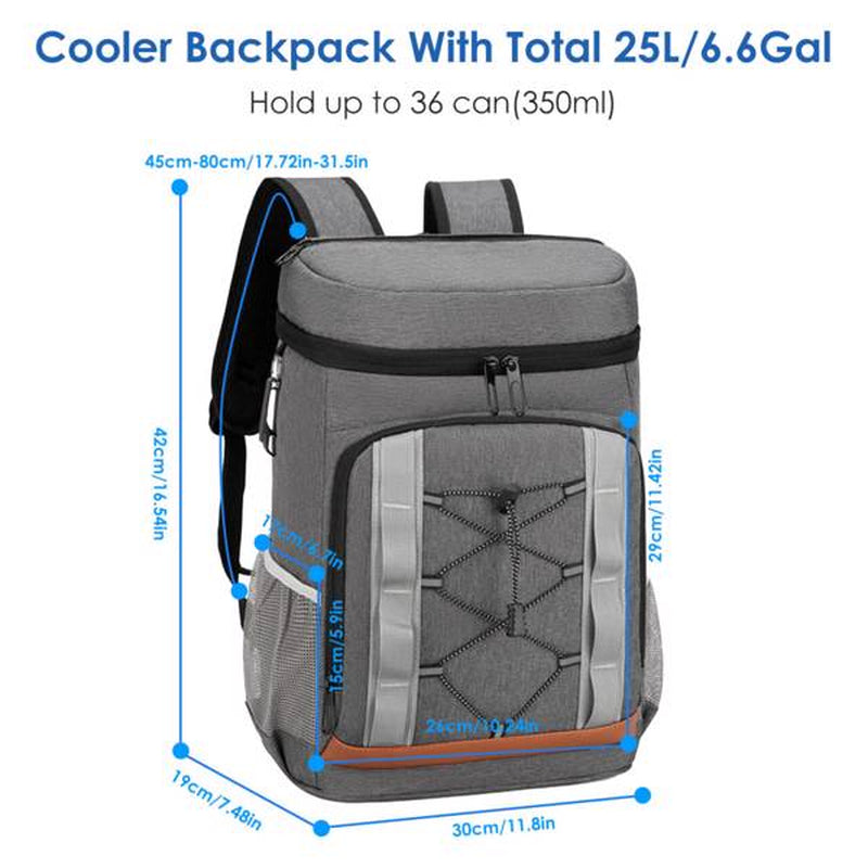 Leakproof Insulated Cooler Backpack - 36 Can Capacity for Picnics, Camping, Beach, ect