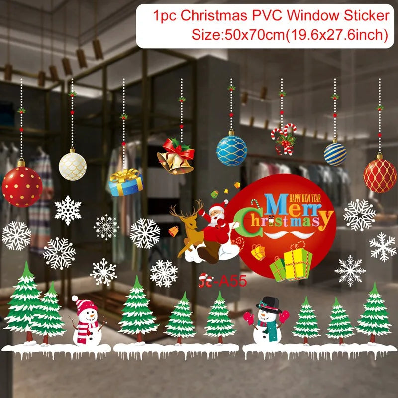 Festive Christmas Window Stickers - Merry Christmas Decor the Perfect Xmas and Holiday Gifts!