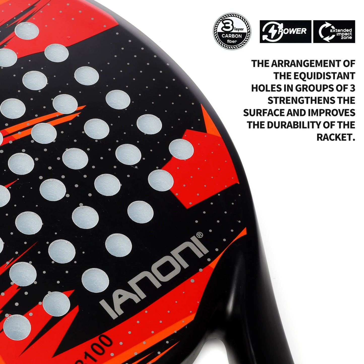Lightweight Carbon Fiber Padel Racket with EVA Memory Foam Core - Ultimate Performance and Comfort